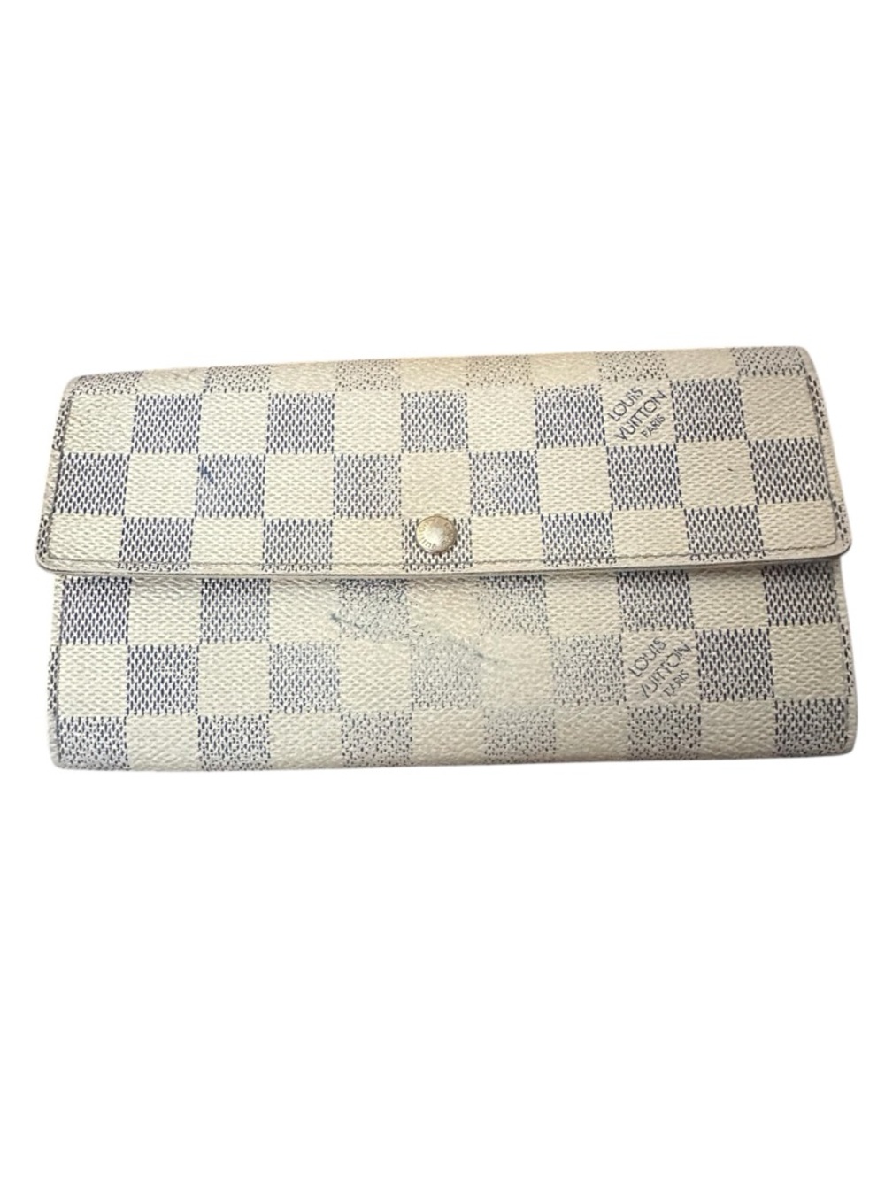 Louis Vuitton Damier Azur Wallet - Cream & Light Blue